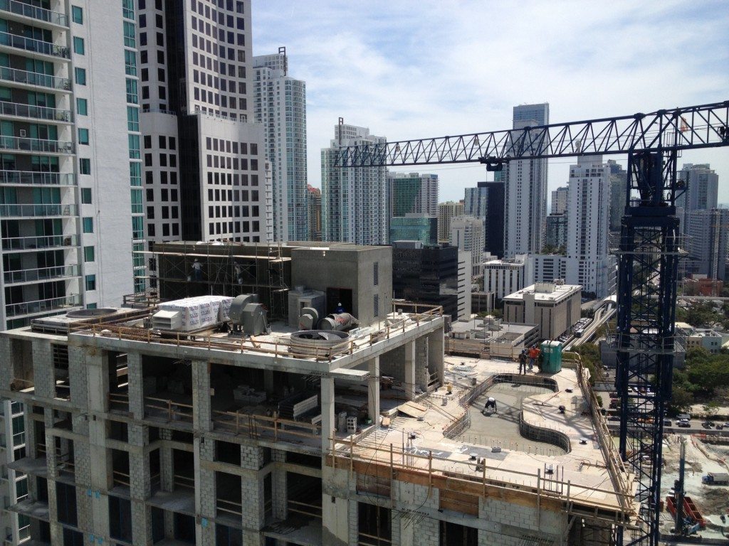 Construction Shot of the Rooftop Pool at myBrickell Image