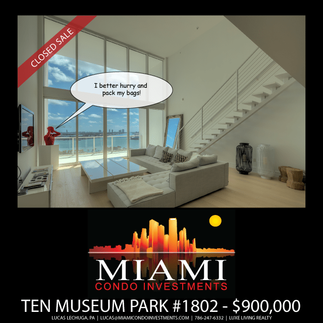 Just Sold – Ten Museum Park Units 1802 and 1708 Image