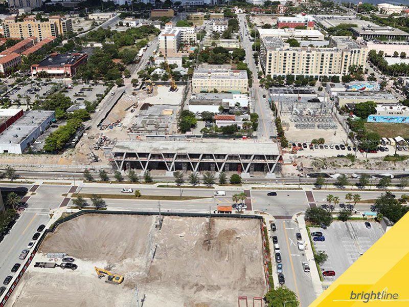 An Aerial Look at All Aboard Florida/ Brightline Train Station Construction Image