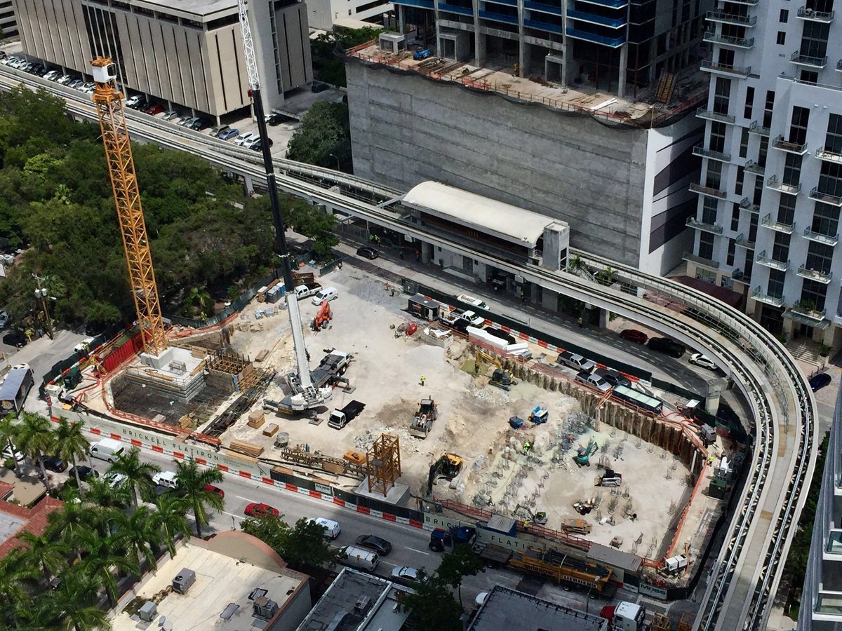 Brickell Flatiron Gets Its Tower Cranes Image
