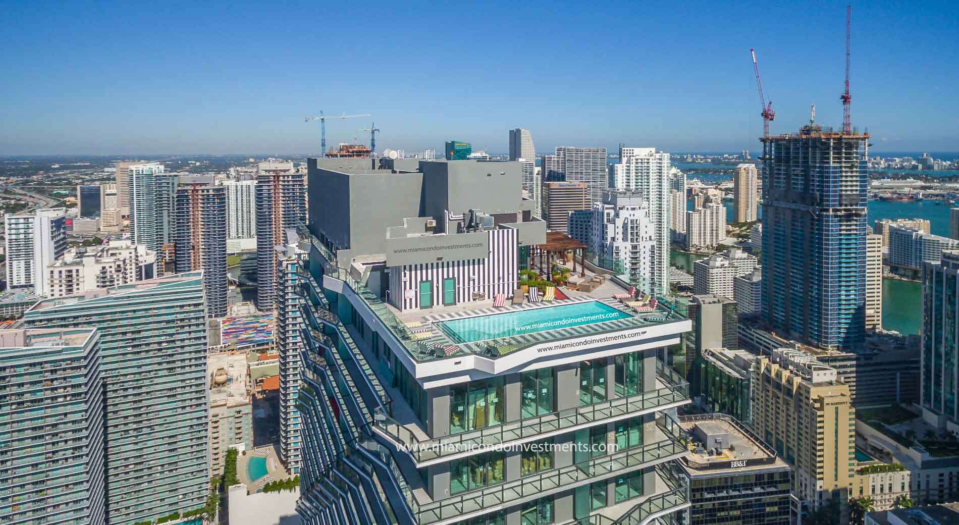 Preview the SLS Brickell Penthouse Views Via Drone Image