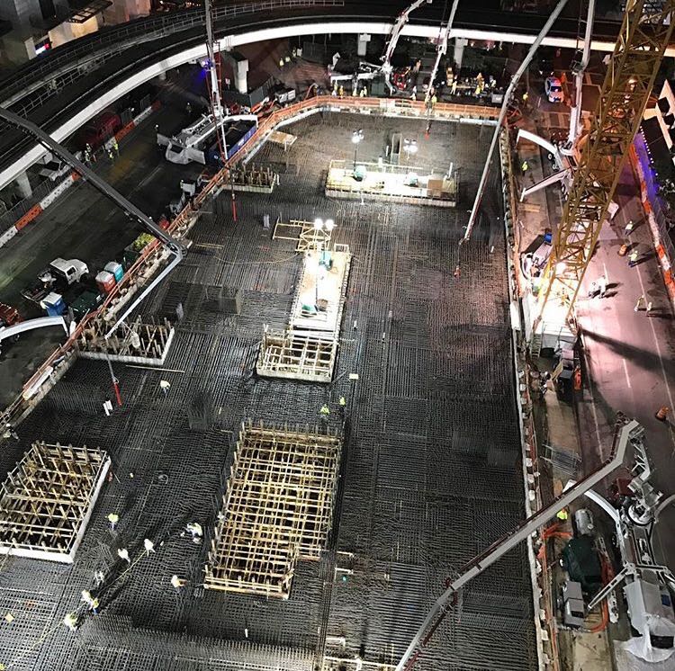 Brickell Flatiron’s Foundation Pour In Photo, Video & Timelapse Image