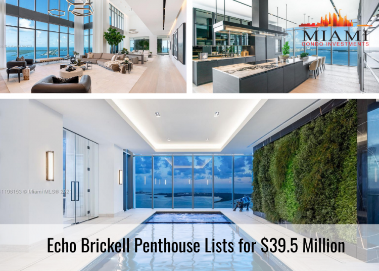 Echo Brickell Penthouse with Indoor Pool Lists for $39.5 Million Image