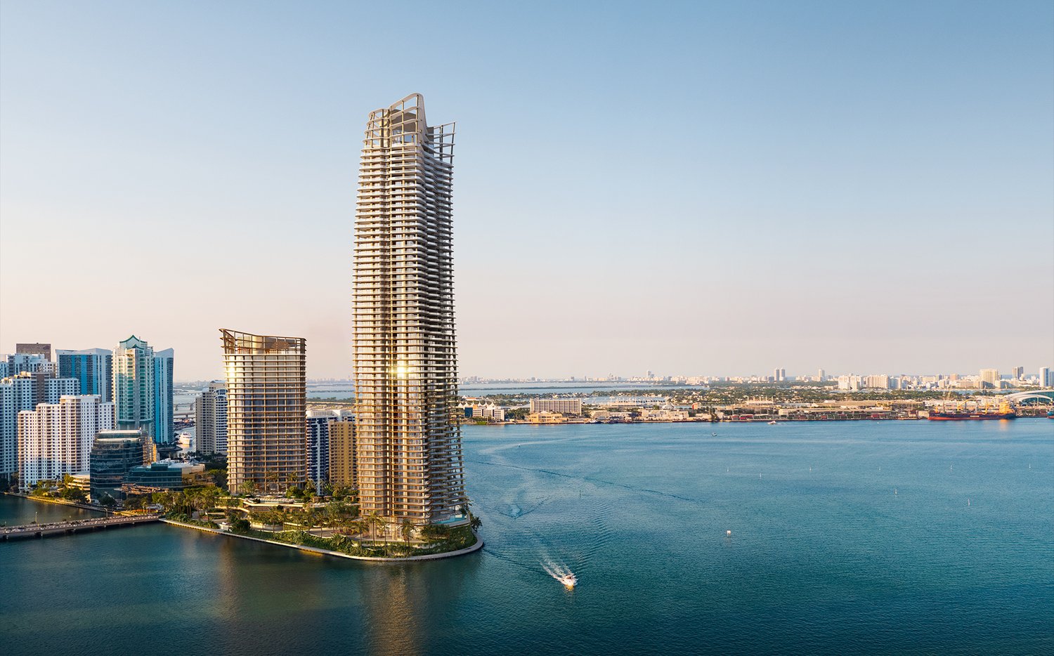 Two Tower Development by Swire Properties Revealed-One Island Drive Miami Image