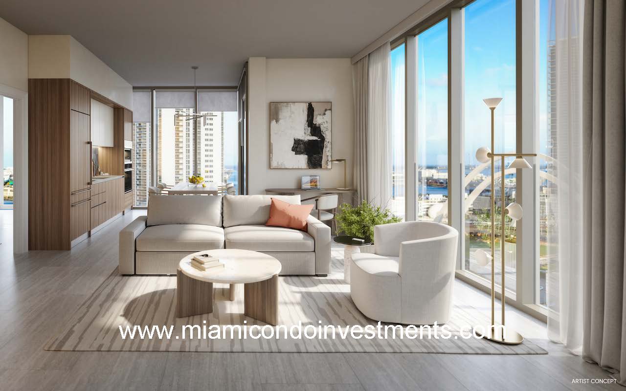 14ROC Miami Living Room with Waterviews