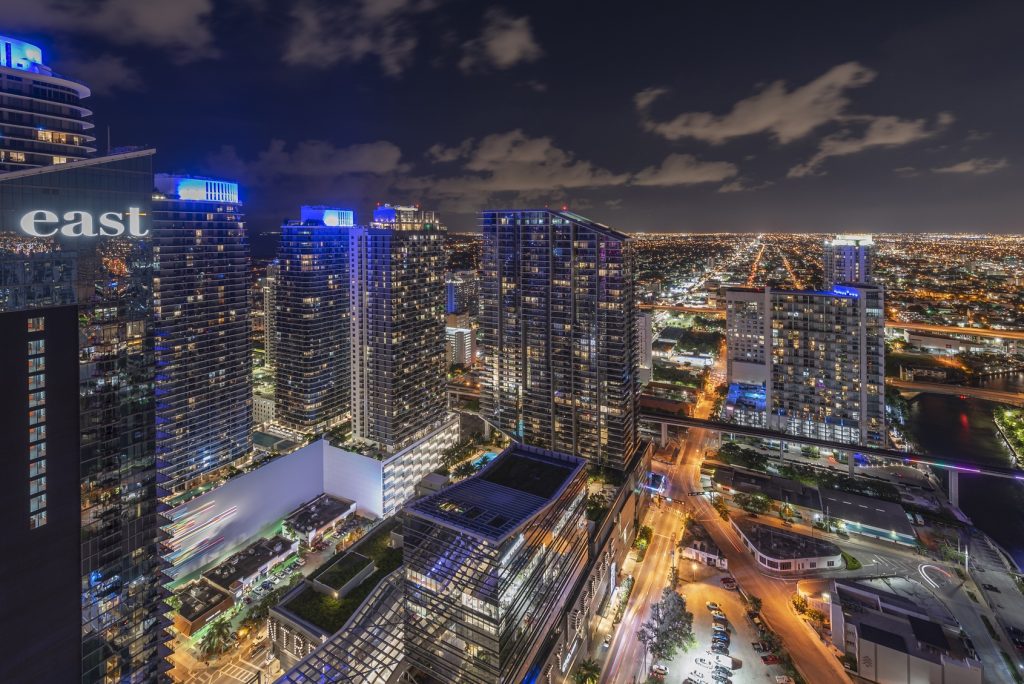 Brickell Miami at night